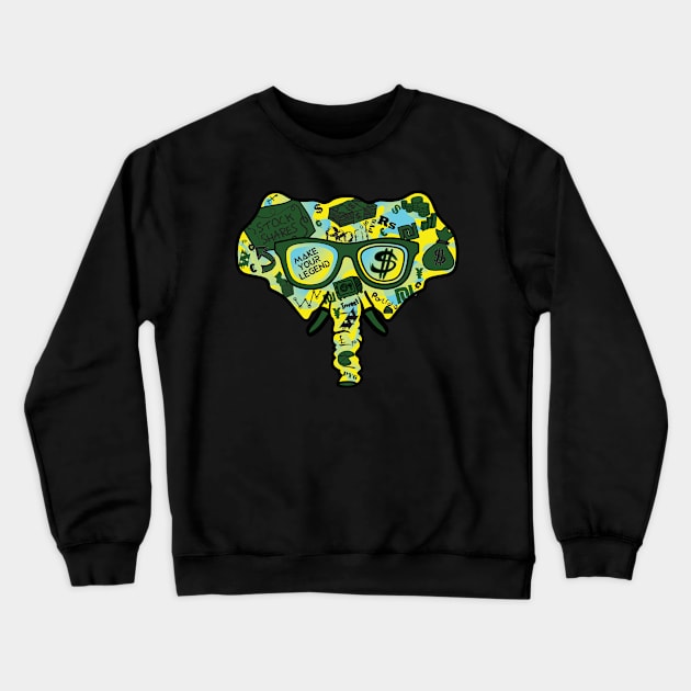 Make Your Legend Lee The Elephant Crewneck Sweatshirt by HECREATES